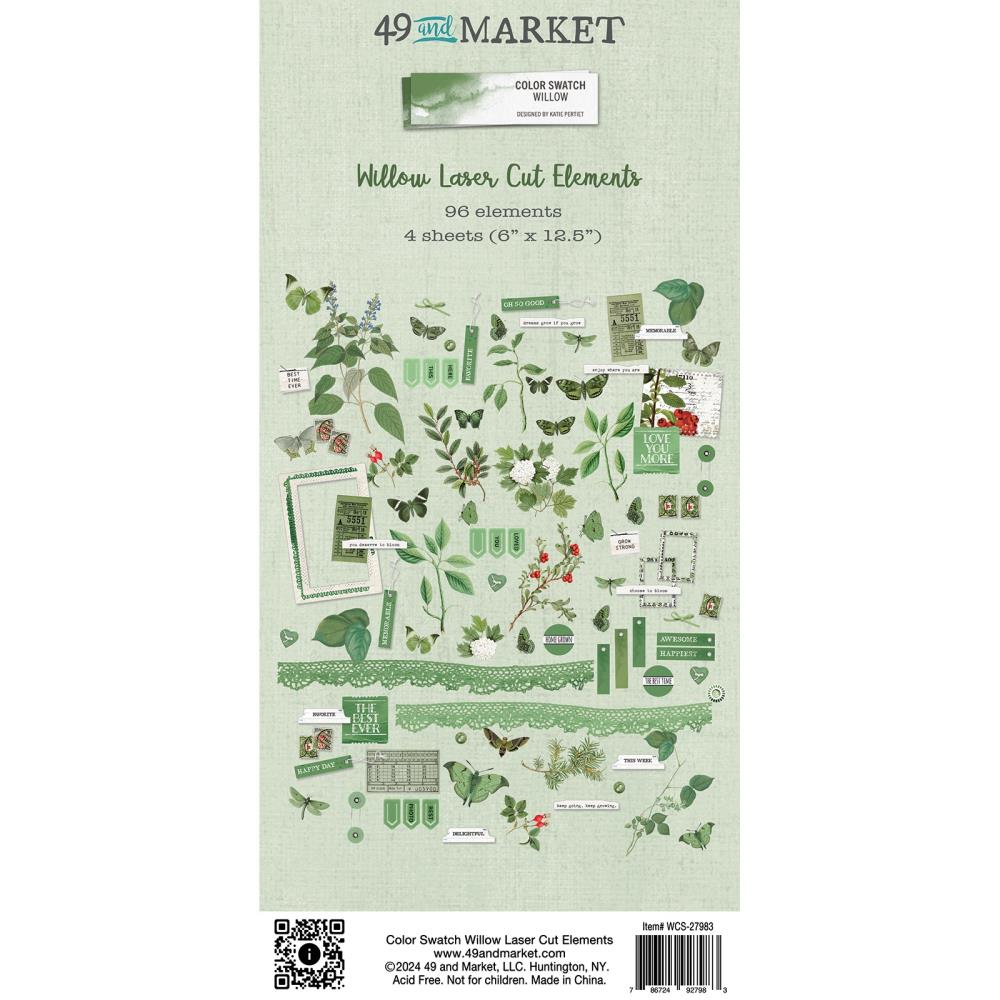 49 And Market - Color Swatch: Willow - Laser Cut Outs Elements