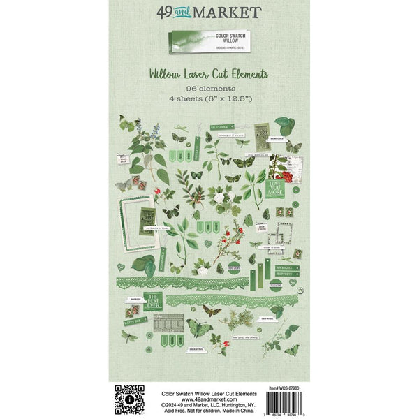 49 And Market - Color Swatch: Willow - Laser Cut Outs Elements