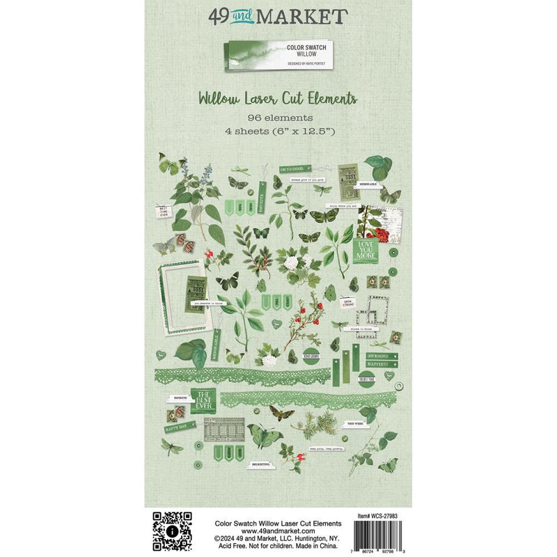 49 And Market - Color Swatch: Willow - Laser Cut Outs Elements