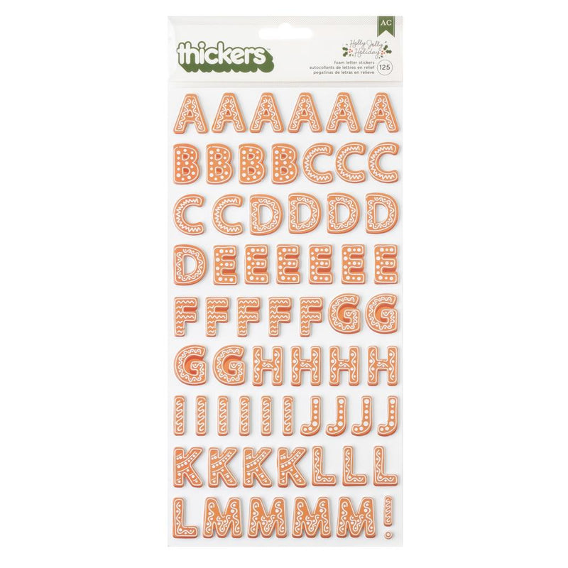 Crate Paper - Holly Jolly - Thickers - Alphabet