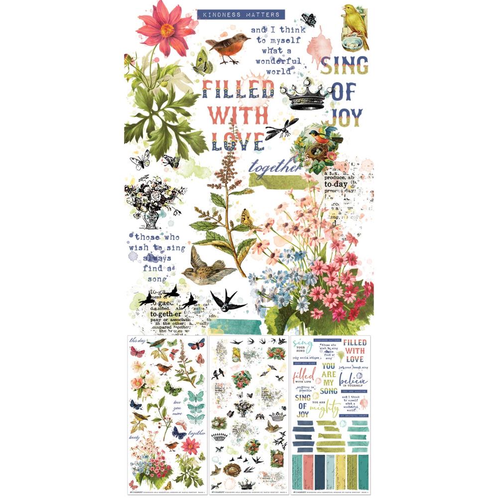 49 And Market - Birdsong - Rub-On Transfer Set - Essentials