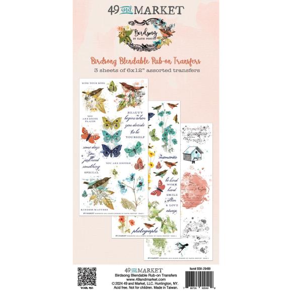 ***Pre-Order*** 49 And Market - Birdsong - Blendable Rub-on Transfer Set