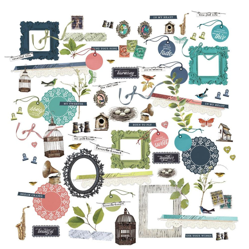 49 And Market - Birdsong - Laser Cut Outs Elements