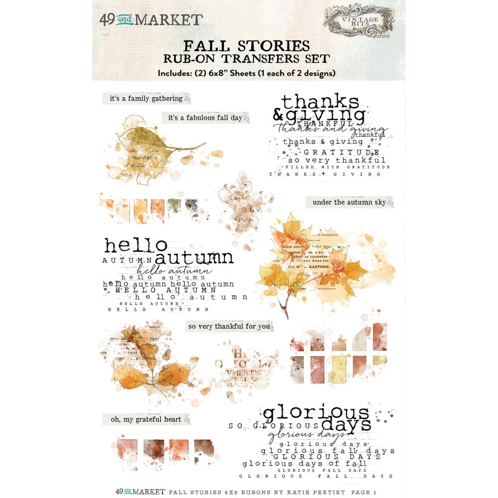 49 And Market - Rub-On Transfer Set 6"X8" - Fall Stories