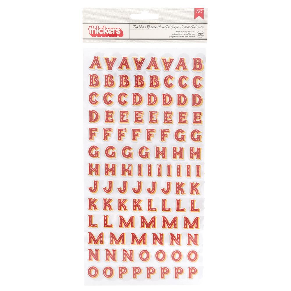Pebbles - Big Top Dreams - Thickers Stickers - Alpha - Puffy