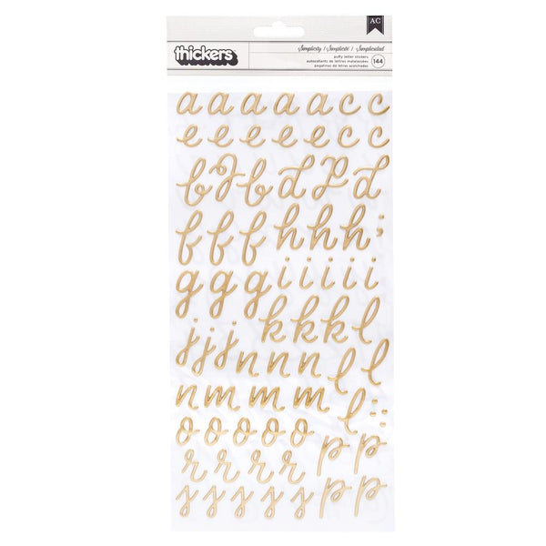 American Crafts - Again & Again - Thickers Stickers - Simplicity Alpha - Puffy