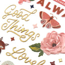 American Crafts - Again & Again - Thickers Stickers - Phrase & Icons - Puffy