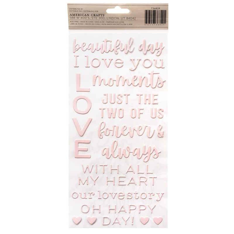 Pebbles - Lovely Moments - Thickers Stickers - Phrase - Puffy