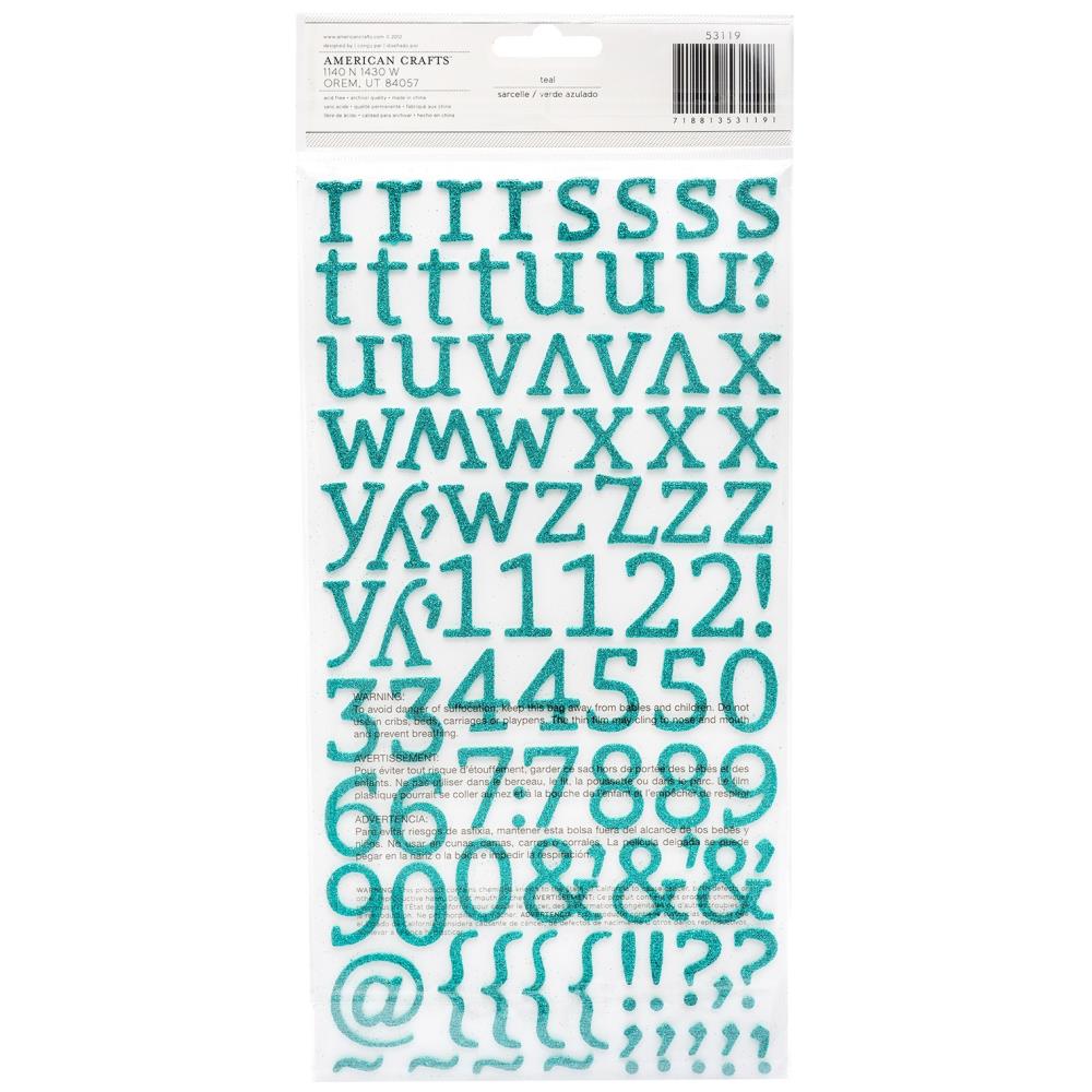 American Crafts - Thickers Glitter Foam Stickers - Sunny - Reef