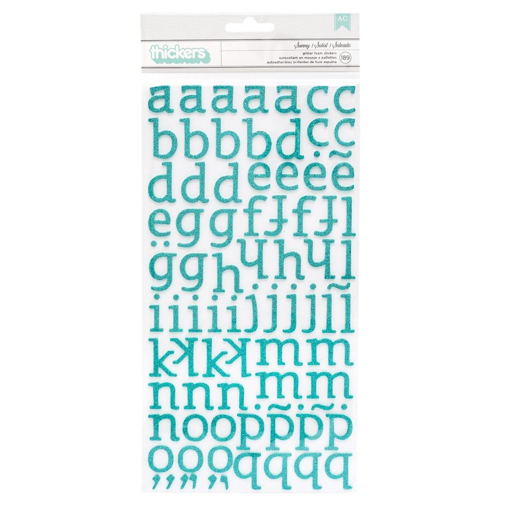 American Crafts - Thickers Glitter Foam Stickers - Sunny - Reef