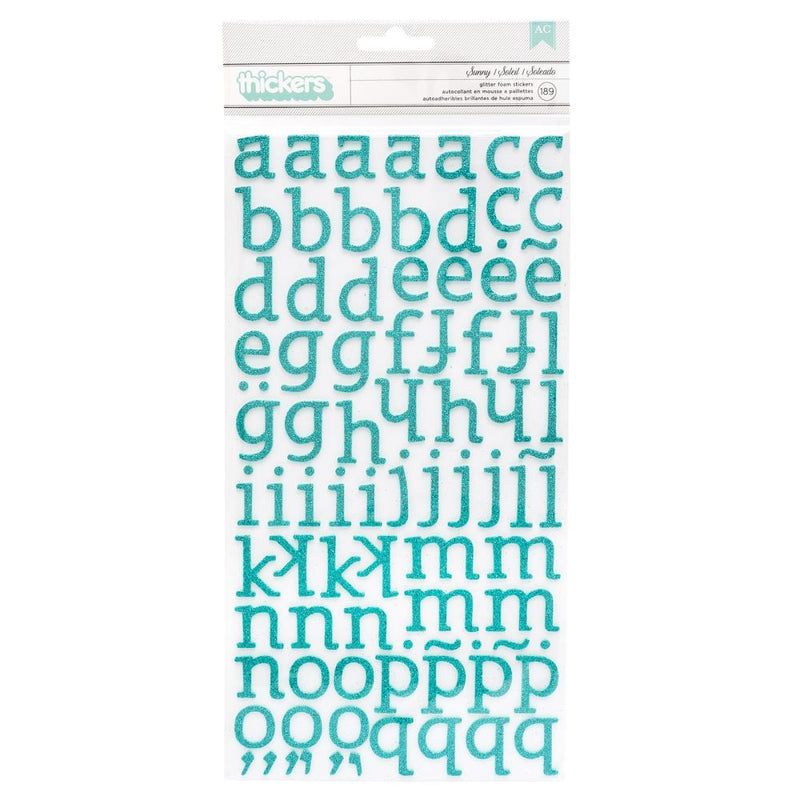 American Crafts - Thickers Glitter Foam Stickers - Sunny - Reef