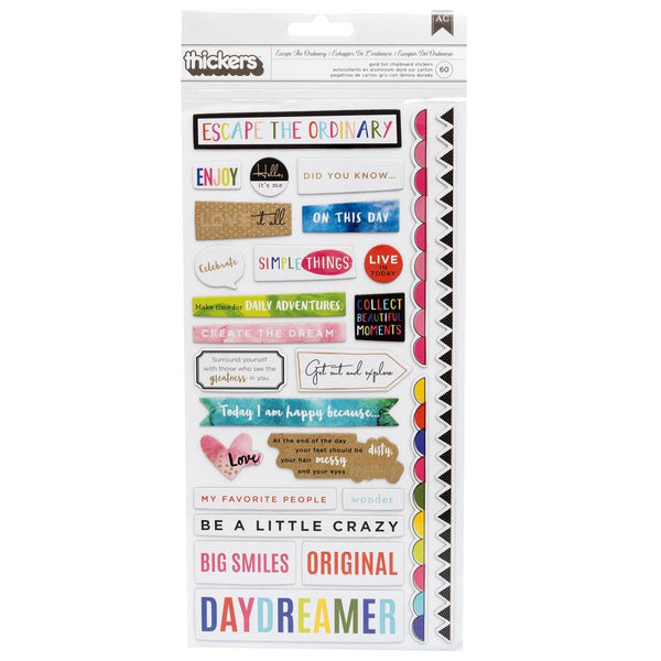 Vicki Boutin - Field Notes - Thickers Stickers - Phrase Chipboard