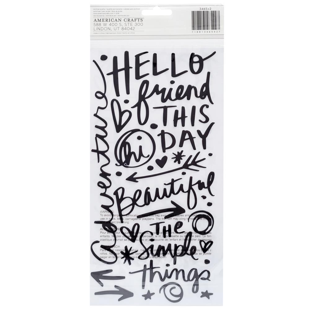 Vicki Boutin - Field Notes - Thickers Stickers - Phrase Black