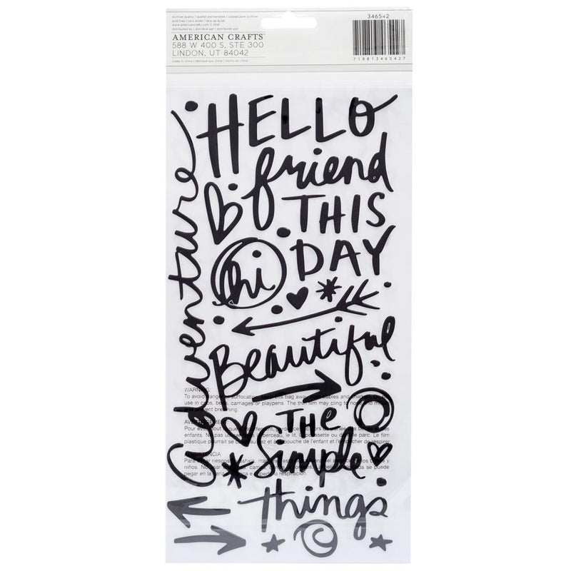 Vicki Boutin - Field Notes - Thickers Stickers - Phrase Black
