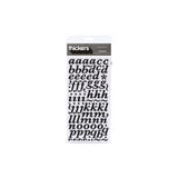 American Crafts - Thickers Printed Chipboard Stickers - Marquise - Black