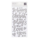 American Crafts - Fancy Free - Thickers Stickers - Fancy - Glittered Foam