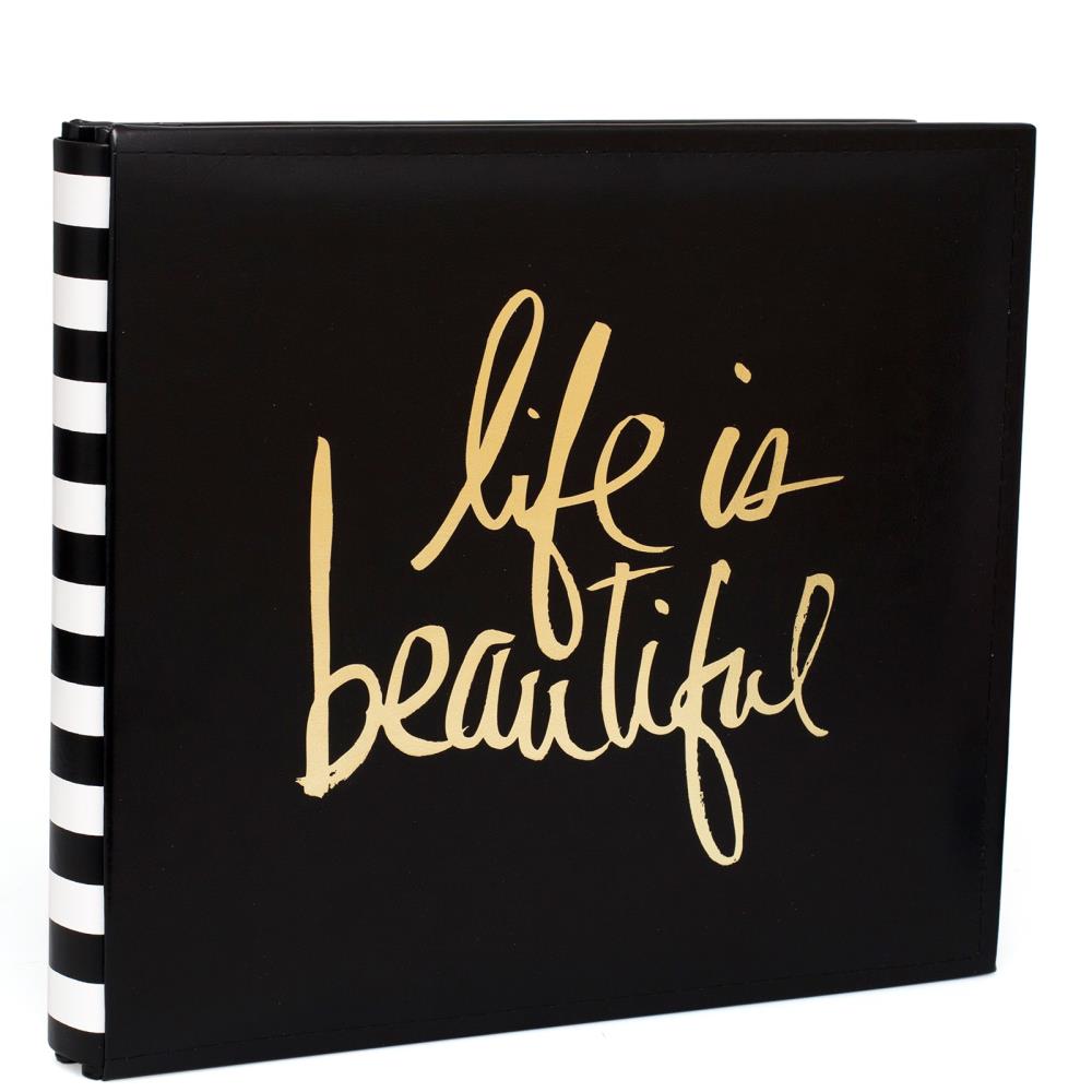 Heidi Swapp - Storyline2 Post Bound Album 12"X12" - Gold Life