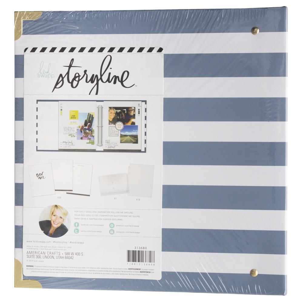 Heidi Swapp - Storyline 3 D-Ring Album 8.5"X11" - Watercolor