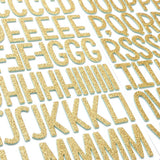 American Crafts - Sunshine & Good Times - Thickers Stickers - Shine On Alpha - Gold Glittered Foam