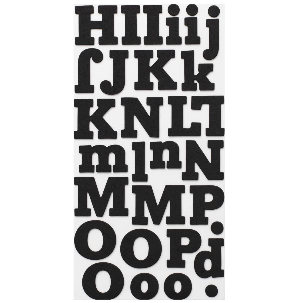 American Crafts - Thickers Foam Stickers - Eric - Black