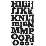 American Crafts - Thickers Foam Stickers - Eric - Black