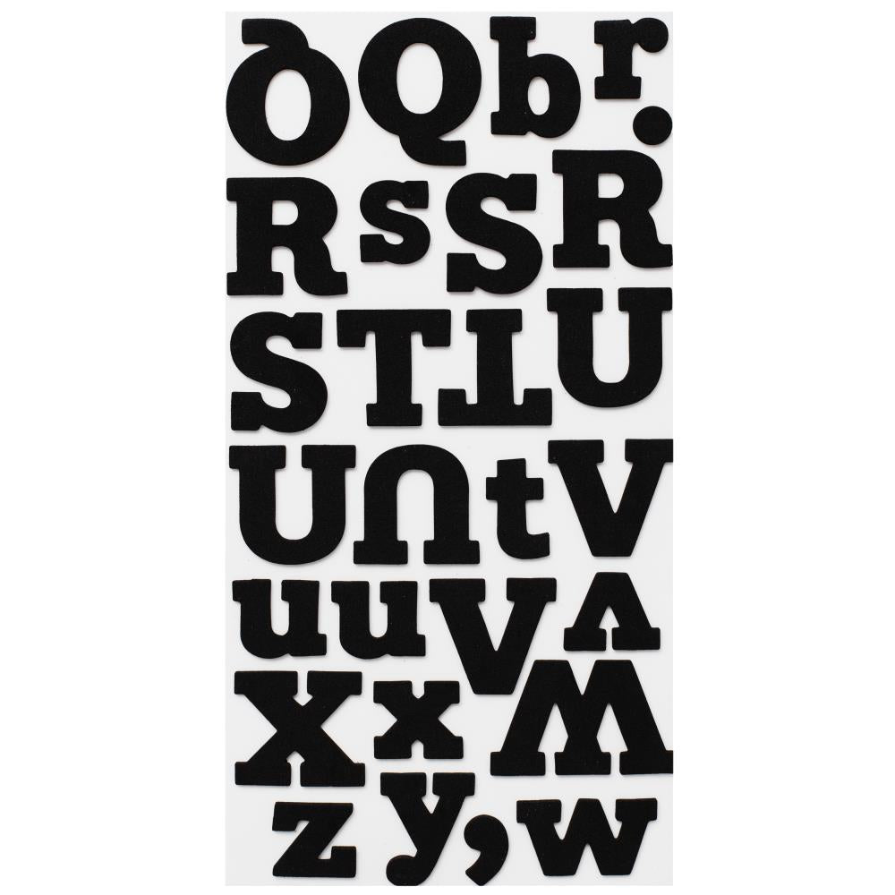 American Crafts - Thickers Foam Stickers - Eric - Black