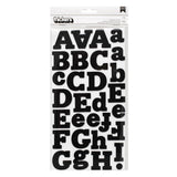 American Crafts - Thickers Foam Stickers - Eric - Black