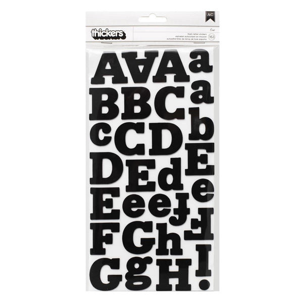 American Crafts - Thickers Foam Stickers - Eric - Black