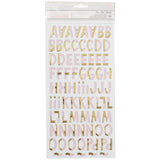 Crate Paper - Cute Girl - Thickers Alpha Stickers - Dear - Chipboard Gold Foil