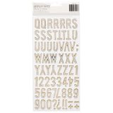 Maggie Holmes - Carousel - Thickers Stickers - Swing Alphabet - Gold Foiled Chipboard