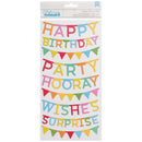 Pebbles - Happy Hooray - Thickers Stickers - Phrases & Banners - Printed Chipboard