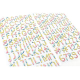 Pebbles - Fun In The Sun - Thickers Alpha Stickers - Prismatic - Multi Stripe Chipboard