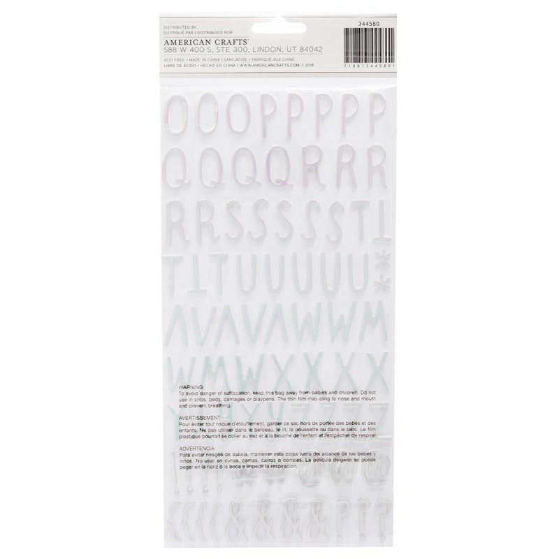 American Crafts - Hooray - Thickers Stickers - Surprise Alpha - Holographic Foam