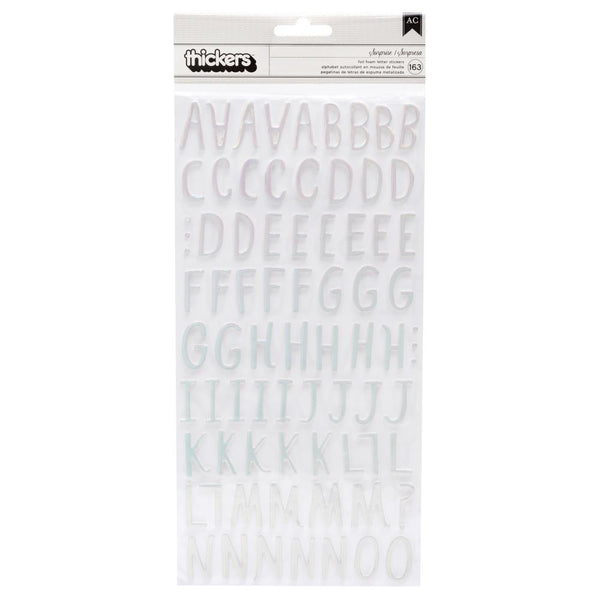 American Crafts - Hooray - Thickers Stickers - Surprise Alpha - Holographic Foam