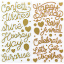 American Crafts - Confetti Wishes - Thickers Stickers - Get Together Phrases - Mint & Coral Foam