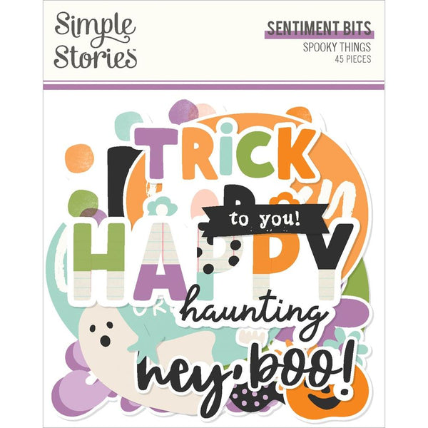 ***Pre-Order*** Simple Stories - Spooky Things - Bits & Pieces Die-Cuts - Sentiment