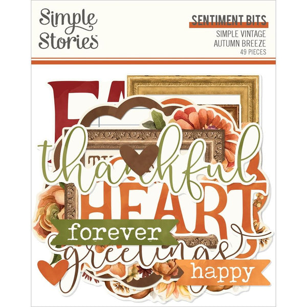 ***Pre-Order*** Simple Stories - Simple Vintage Autumn Breeze - Bits & Pieces Die-Cuts - Sentiment