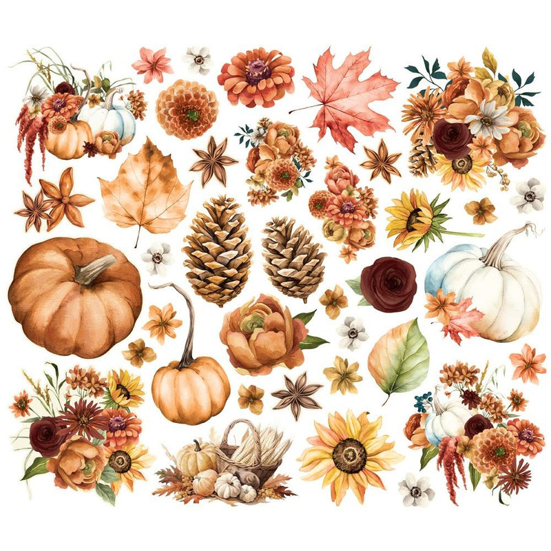 ***Pre-Order*** Simple Stories - Simple Vintage Autumn Breeze - Bits & Pieces Die-Cuts - Floral