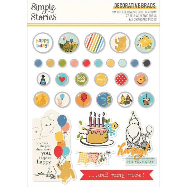 ***Pre-Order*** Simple Stories - Say Cheese Classic Pooh - Decorative Brads