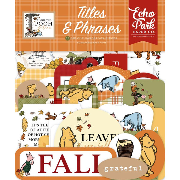 ***Pre-Order*** Echo Park - Winnie The Pooh Autumn - Ephemera - Titles & Phrases