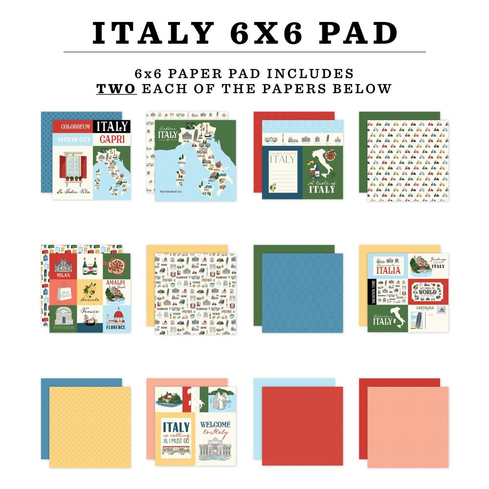Carta Bella - Italy - Double-Sided Paper Pad 6"X6"
