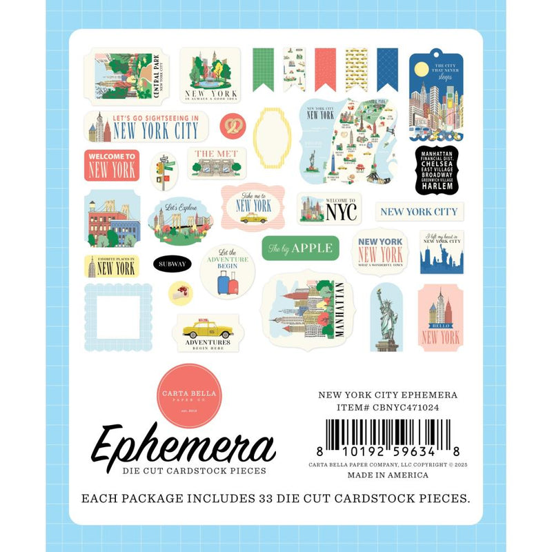 ***Pre-Order*** Carta Bella - New York City - Ephemera - Icons