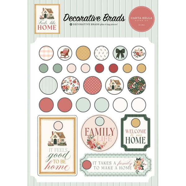 ***Pre-Order*** Carta Bella - Feels Like Home - Decorative Brads