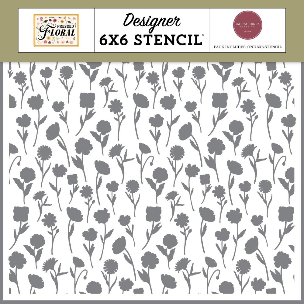 Carta Bella - Pressed Floral - Stencil - Pressed Wildflower