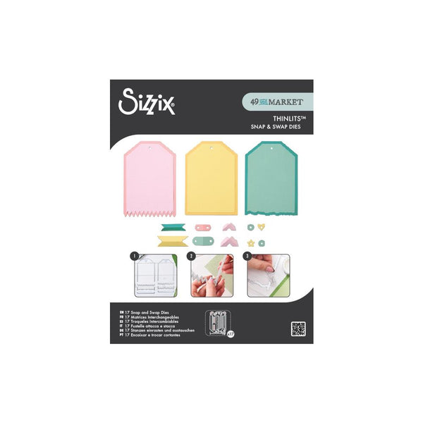 ***Pre-Order*** 49 And Market - Sizzix Thinlits - Set 17/Pkg Snap - Large Tags