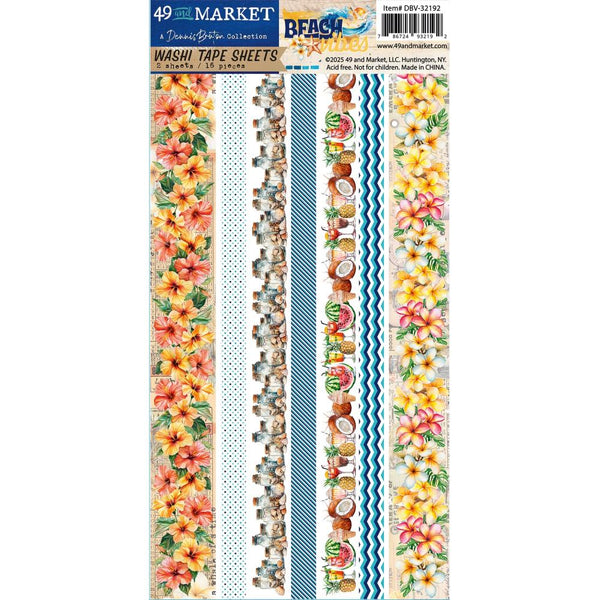 ***Pre-Order*** 49 And Market - Beach Vibes - Washi Tape Sheets