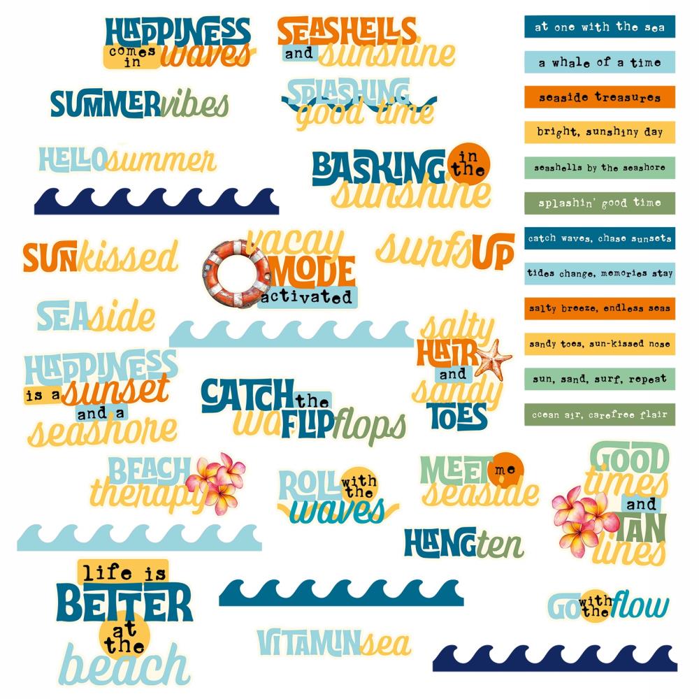 49 And Market - Beach Vibes - Chipboard Set