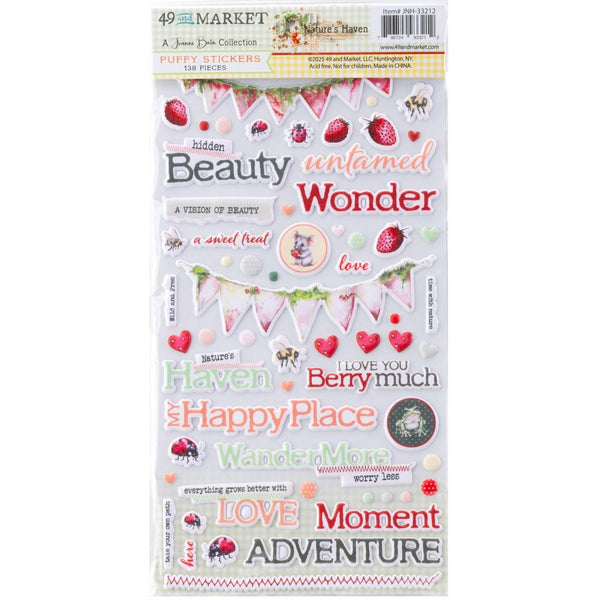 ***Pre-Order*** 49 And Market - Nature's Haven - Puffy Stickers