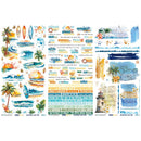 49 And Market - Beach Vibes - Rub-On Transfer Set 6"X12"