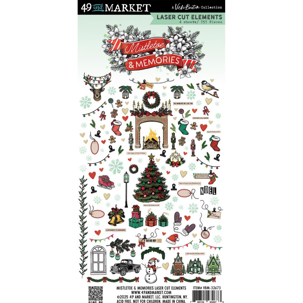 49 And Market - Vicki Boutin Mistletoe And Memories - Laser Cut Outs - Elements